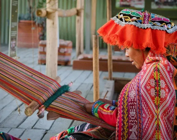 Street vendor selling crafts